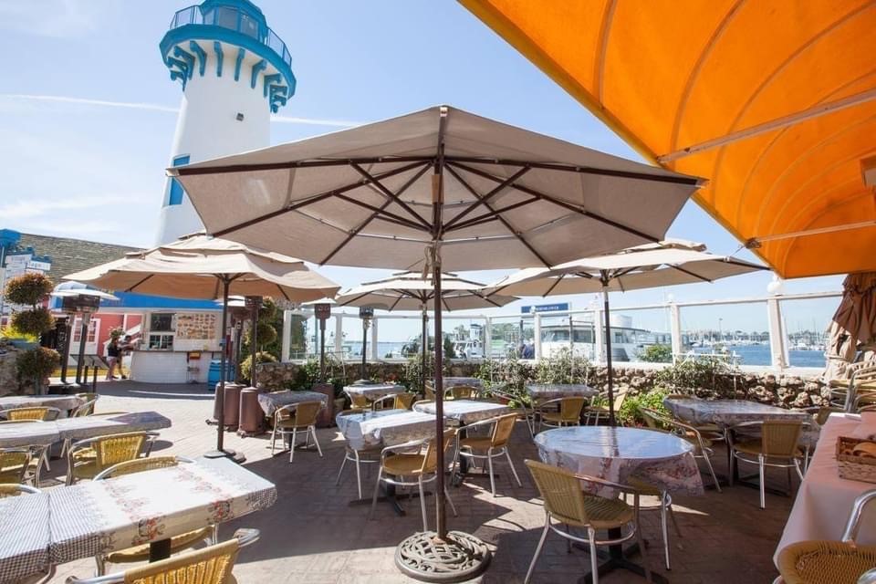 Patio dining area of La Marina Trattoria