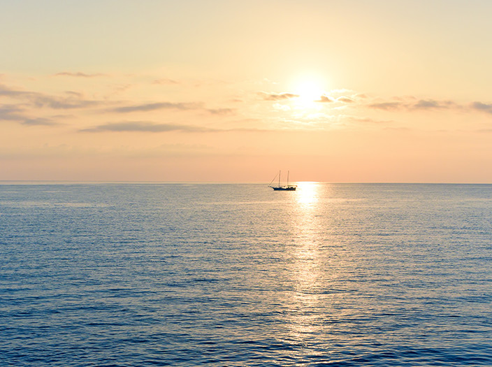 sunset on the beach