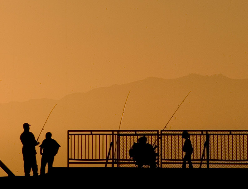 people fishing