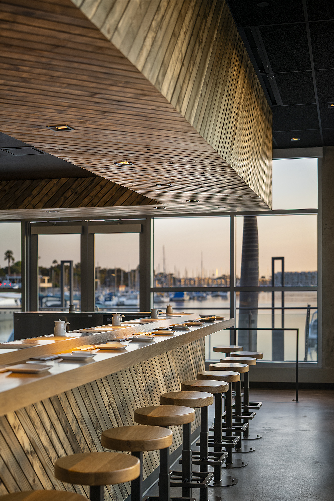 Interior bar and seating at Kazunori now open in Marina del Rey