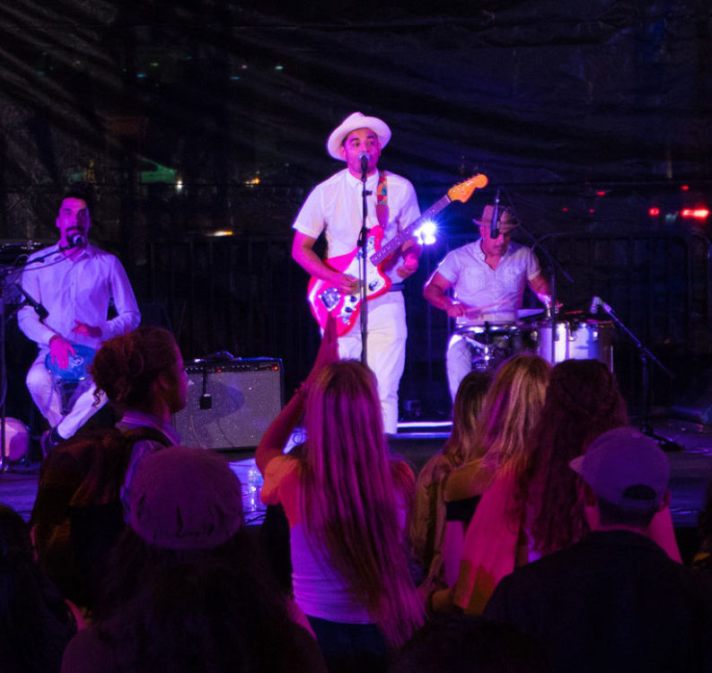 Band performing in Marina del Rey