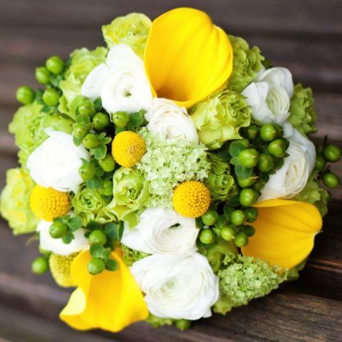 Yellow & Green Bridal Bouquet