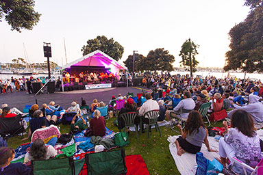 crowd waiting for concert to start