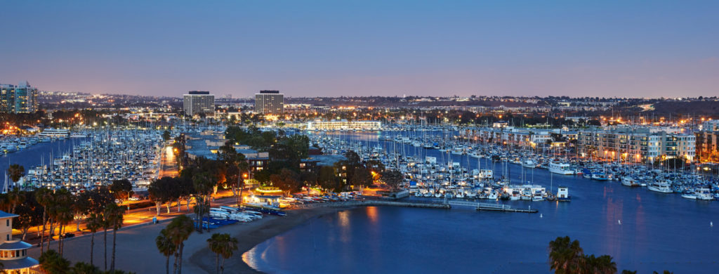 View of Marina Mother's Beach from Marriott Marina del Rey rooftop